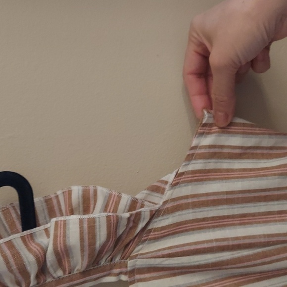 SHEIN Frenchy Ruffle Armhole Open Tieback Striped Jumpsuit - Picture 10 of 16